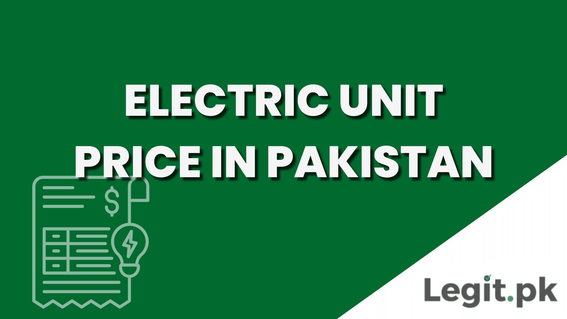 Electric Unit Price in Pakistan in 2024 Legit Pakistan